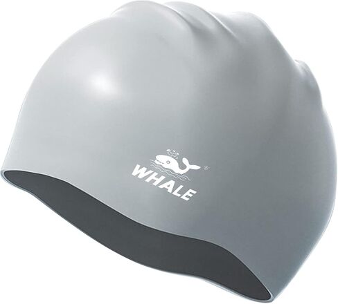 WHALE Extra Large Swim Cap for Women Men, Durable Silicone Swimming Hat with Ear Protection, Unisex Adults Bath Swimming Caps for Long Thick Curly Hair & Dreadlocks Braids Weaves Afro Hair in Saudi Arabia