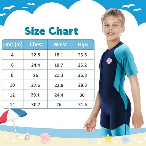 ملابس سباحة قصيرة للأطفال الأولاد والبنات، بدلة سباحة حرارية من النيوبرين 2 مم، بدلات رطبة للأطفال الصغار/الصغار/الشباب in Kuwait