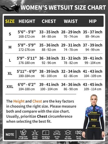 Owntop Wetsuit Tops | Women & Men | 2MM Neoprene Long Sleeve | Flexible & Comfort | YKK Front Zip | Surfing Diving Swimming - All Watersports in Saudi Arabia