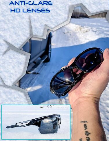 FLEX Polarized Sports Sunglasses for Men & Women. Ultra Tough Lightweight Frame w/HD lens for Cycling Driving Fishing Golf in Saudi Arabia