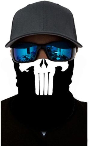 المعاقب الجمجمة أنبوب قناع الوجه الجراب وشاح باندانا قناع الوجه للدراجات النارية ركوب الدراجات تشغيل عصابات الرأس ورياضات السيارات in Kuwait