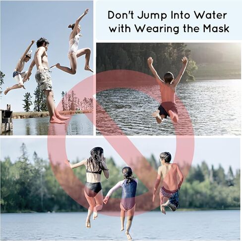 نظارات واقية للأطفال مع غطاء للأنف، نظارات سباحة للشباب (6-14)، قناع غوص مضاد للضباب رؤية واضحة 180 درجة مع سدادات الأذن، حقيبة شبكية للتخزين، نظارات غوص in Kuwait