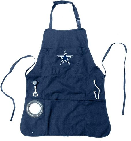 Team Sports America NFL Dallas Cowboys Ultimate Grilling Apron | Bottle Opener and Insulated Beverage Holder | Heavy Duty Durable Cotton Canvas 300 GSM | Machine Washable | Adjustable Straps in Kuwait