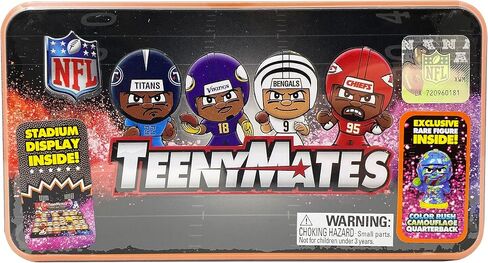 مجموعة 12 علبة تجميع من سلسلة TeenyMates Party Animal NFL 2023، 7 أشكال (تشمل Color Rush QB)، طول 2.54 سم، ألوان الفريق in Kuwait