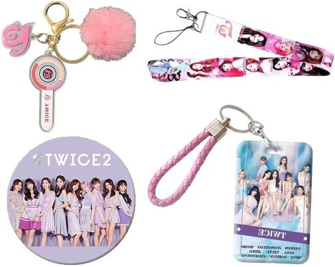 صندوق هدايا KPOP Twice Merch - بما في ذلك ضوء ليلي LED مرتين، ألبوم صور، حامل بطاقة Lomo، ملصقات، قبعة دلو، حقيبة كتف، قلادة، شارة سلسلة مفاتيح، حبل الطويق، ضوء ليلي للصور LED in Kuwait