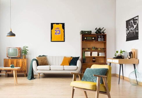 IHEIPYE Jersey Frame Display Case Jersey Shadow Box قابل للقفل مع 98٪ حماية من الأشعة فوق البنفسجية أكريليك وشماعة للبيسبول وكرة السلة وكرة القدم والهوكي 2XL قميص جيرسي رياضي وزي أسود in Saudi Arabia