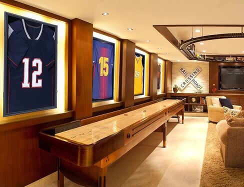 IHEIPYE Jersey Frame Display Case Jersey Shadow Box قابل للقفل مع 98٪ حماية من الأشعة فوق البنفسجية أكريليك وشماعة للبيسبول وكرة السلة وكرة القدم والهوكي 2XL قميص جيرسي رياضي وزي أسود in Saudi Arabia