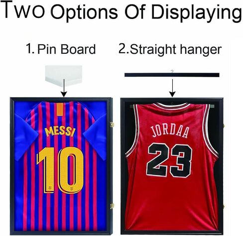IHEIPYE Jersey Frame Display Case Jersey Shadow Box قابل للقفل مع 98٪ حماية من الأشعة فوق البنفسجية أكريليك وشماعة للبيسبول وكرة السلة وكرة القدم والهوكي 2XL قميص جيرسي رياضي وزي أسود in Saudi Arabia