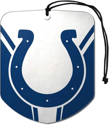 FANMATS 61572 NFL Indianapolis Colts Hanging Car Air Freshener, 2 Pack, Black Ice Scent, Odor Eliminator, Shield Design with Team Logo in Saudi Arabia