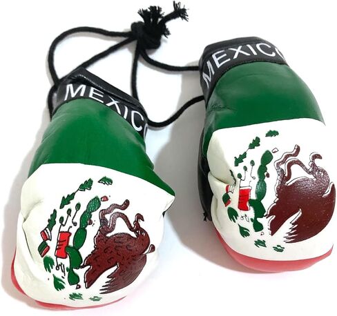 Mexico flag Boxing Glove Mexican flag decoration car accessories hanging rearview mirror decor in Saudi Arabia