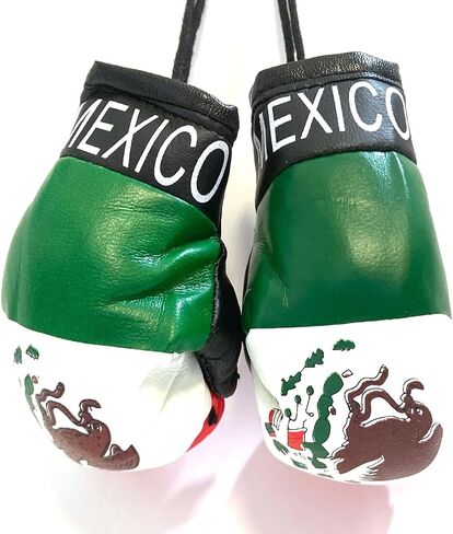 Mexico flag Boxing Glove Mexican flag decoration car accessories hanging rearview mirror decor in Saudi Arabia