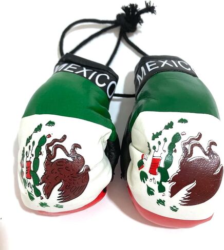 Mexico flag Boxing Glove Mexican flag decoration car accessories hanging rearview mirror decor in Saudi Arabia