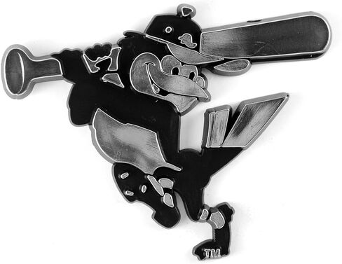 شعار FANMATS MLB Baltimore Orioles Chrome، 3.25 بوصة × 3.25 بوصة، رمادي، مقاس واحد in Kuwait