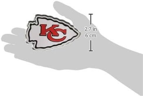FANMATS 60459 Kansas City Chiefs شعار ملون منقوش من الألومنيوم شديد التحمل، ملصق شعار تلقائي in Saudi Arabia
