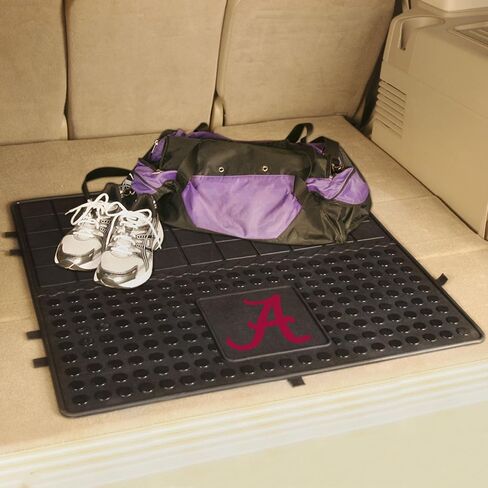 FANMATS 8761 Alabama Crimson Tide طقم سجادة سيارة من الفينيل شديد التحمل مكون من قطعتين، سجادات أرضية الصف الأمامي، حماية من جميع الأحوال الجوية، ملاءمة عالمية، تصميم خزان عميق in Kuwait