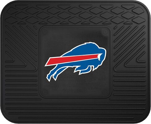FANMATS 8887 Buffalo Bills طقم سجادة سيارة من الفينيل شديد التحمل مكون من قطعتين، سجادات أرضية الصف الأمامي، حماية من جميع الأحوال الجوية، ملاءمة عالمية، تصميم خزان عميق in Saudi Arabia