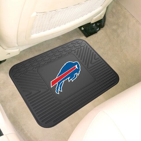 FANMATS 8887 Buffalo Bills طقم سجادة سيارة من الفينيل شديد التحمل مكون من قطعتين، سجادات أرضية الصف الأمامي، حماية من جميع الأحوال الجوية، ملاءمة عالمية، تصميم خزان عميق in Saudi Arabia
