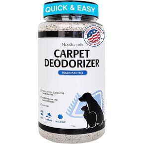 NonScents Carpet & Rug Odor Eliminator - Safe & Fragrance-Free Pet Carpet Deodorizer - Cat and Dog Smell Neutralizer - Removes Pet Urine Odors - Fresh Scent Powder in Pet Areas at Home