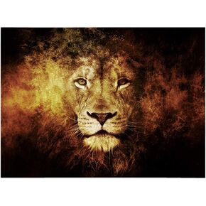 JACCAWS Flame Lion Tapestry Wall Hanging,Lion Wall Art Tapestry Animal Tapestry Wall Hanging,59''x79'' Lion Tapestry for Bedroom Livingroom Home Wall Decor.