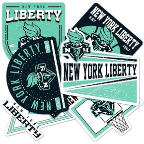 Desert Cactus New York Liberty Stickers WNBA Women's National Basketball Association Officially Licensed Sticker Vinyl Decal Laptop Water Bottle Car Scrapbook (Type 2-3)
