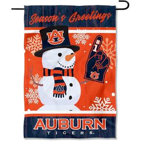 Auburn Holiday Winter Snow Garden Banner Flag