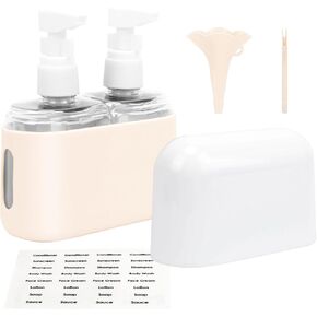Skycase Travel Bottle Set, 2 in 1 Travel Containers Set for Toiletries,Leak-Proof Refillable Plastic Bottles with Lid,Airplane Accessories Kits for Shampoo Conditioner Lotion Liquids,Pink