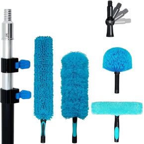 25 Foot High Reach 7-to-18 Foot Cleaning Duster Kit with Sturdy Lightweight Extension Pole(18ft)