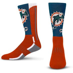 FBF NFL Youth V Curve Socks - Machine Washable - Poly-Spandex Blend and Durability for Active Young Athletes (Minnesota Vikings - Multicolor)