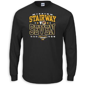Pittsburgh Football Fans. Stairway to Seven. World Title or Bust. Black T-Shirt (Sm-5X) in Kuwait