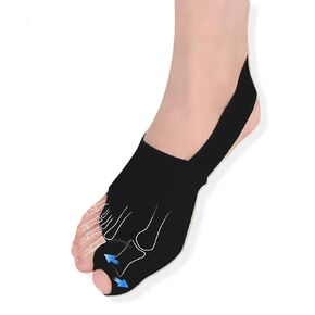 Bunion Corrector for Women Big Toe, Bunion Corrector for Men, Bunion Relief, Bunion Pads, Big Toe Splint, Bunion Fix Preventer Device for Day/Night (2 Count) Black L