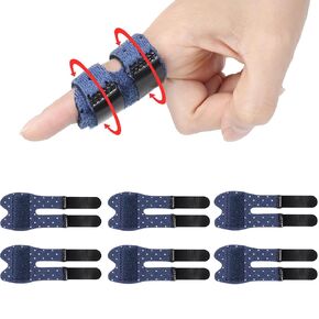 Trigger Thumb Splints, Finger Splint for Broken/Straightening/Arthritis, Breathable Thumb Brace for Thumb/Middle/Ring/Index/Pinky Finger, Black, Short, 2pcs