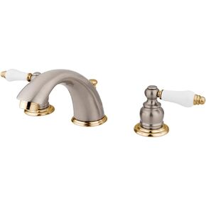 Kingston Brass KB972B Victorian Widespread Bathroom Faucet, 8-Inch Adjustable Center, Polished Brass