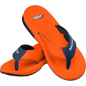 FOCO Seattle Seahawks NFL Mens Team Color Contour Flip Flops