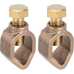 MECCANIXITY Ground Rod Clamp Grounding Clamps 1/2" Wire Connector Great for Pipes Range Pack of 2