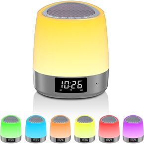 White Noise Sound Machine with 34 Sleep Sounds 8 Colors Night Light, Battery Powered Integrated Alarm Clock Bluetooth Function Sleep Timer, White Noise Machine for Sleeping Adults Baby Navy