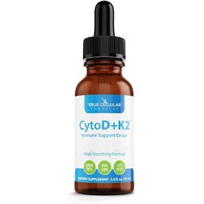 CytoD+K2 1 FL OZ Vitamin D Vitamin K2 Organic Olive Oil Immune Support Drops 30 Servings