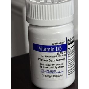 Ziks Vitamin D3 50000 IU 30 Softgels for Healthy Bones and Immune System