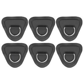 PATIKIL 3.5" Paddle Board D Rings, 6 Pcs Stainless Steel D-Ring PVC Patch Pad No Glue Include for Raft Kayak Inflatable Boat Surfboard, Light Green