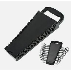 حامل/منظم مفاتيح ربط 12 أداة عالمية من إكستريم للميكانيكا، فتحات مطابقة، مقبض للحمل أو تعليق تخزين المرآب، أسود in Kuwait