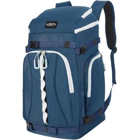 Ski Boot Bag, 65L Waterproof Ski Bag & Snowboard Boot Bag, Travel Backpack for Skis Snowboard Helmet Goggles & Accessories