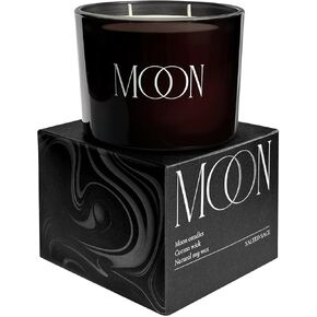 Luxury Candles for Home by Moon Candles | Candles Vanilla |Vanilla Candles for Men | Non Toxic Candles | Vanilla & Caramel Black Candles |