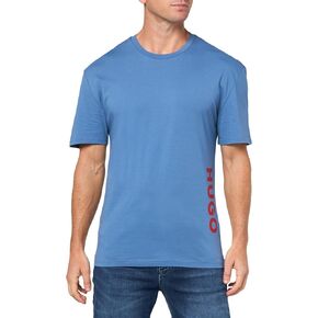 HUGO Men's Vertical Logo Short Sleeve Swim Shirt