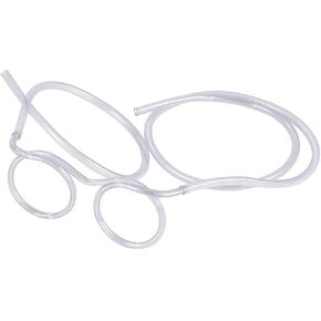 Straw Glasses, Funny Straw Glasses for adults, Crazy Eyeglass Glasses Straw for Birthday, DIY Fun Activities, Kids Party, Party Supplies, Game Ideas (1 Pcs, Crystal)