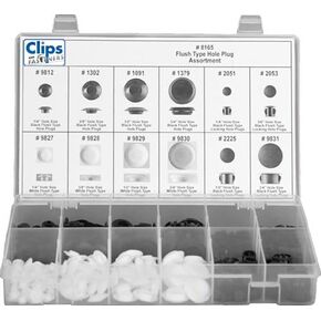 Clipsandfasteners Inc 349 Pc. Flush Type Hole Plug Assortment