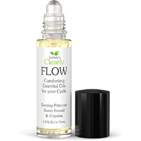 Flow Essential Oil Roll On for Women | Natural Aromatherapy Blend for PMS Support, Balance, Mood, and Comfort with Evening Primrose, Clary Sage, Copaiba, Fennel