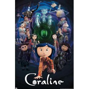 Trends International Coraline - ملصق حائط جماعي، 22.37 بوصة × 34.00 بوصة، نسخة غير مؤطرة
