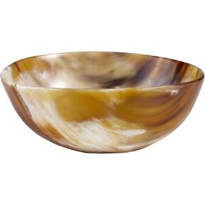 Santa Barbara Design Studio Table Sugar Handcrafted Horn Decorative Bowl, 3.75-Inch Diameter, Indian Buffalo