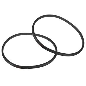 uxcell 2pcs B43 1/4 Rubber V Belt, B Section V-Belt 46" Outside Circumference x 0.67" Width x 0.43" Thick, Industrial Power Transmission Belt, Black