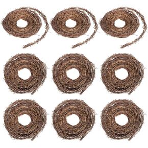9 PCS Grapevine Garland - DIY Crafts Natural Grapevine Twig Vines, 15 Feet Vines Garland Wreaths for Wedding House Holiday Door Vase Wall Decor
