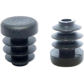OGC (100 Pack) - 1/2 Inch OD Round Black for Plastic Plugs by Cap Cover Tube Durable Chair Glide Insert Finishing Plug